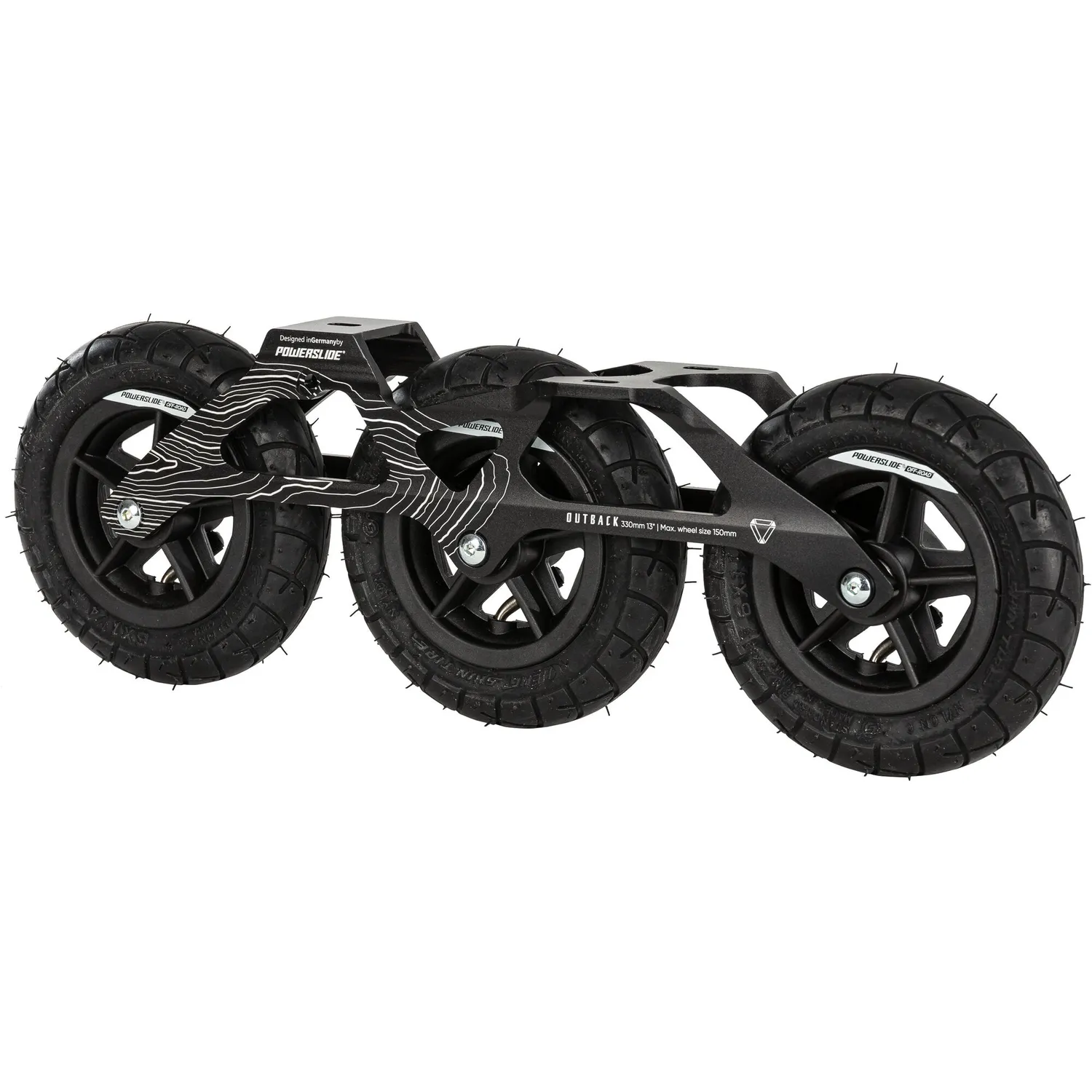 Powerslide Outback 150 rammesæt offroad tri sort 150mm