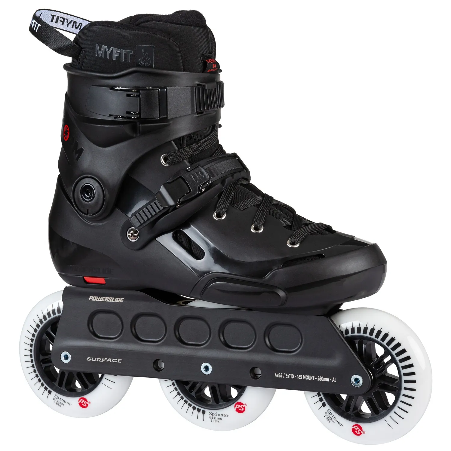 Powerslide Storm Black 110 rulleskøjter 3x110 sort