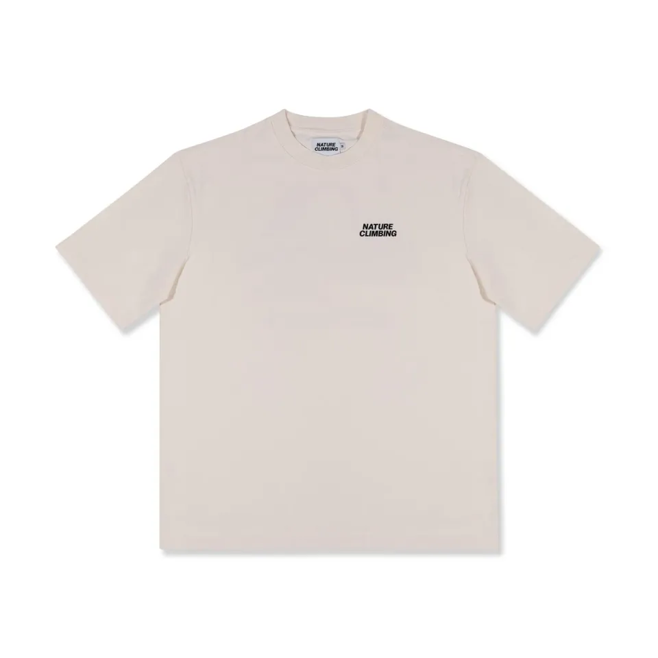 Nature Climbing Horizon T-shirt Whisper White økologisk bomuld