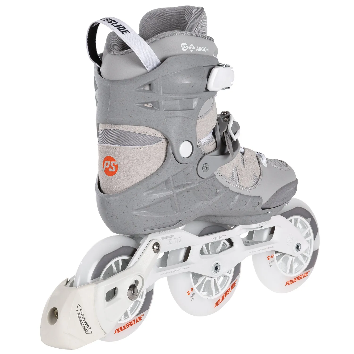 Powerslide Phuzion Argon Cement 110 inliners grå 110mm