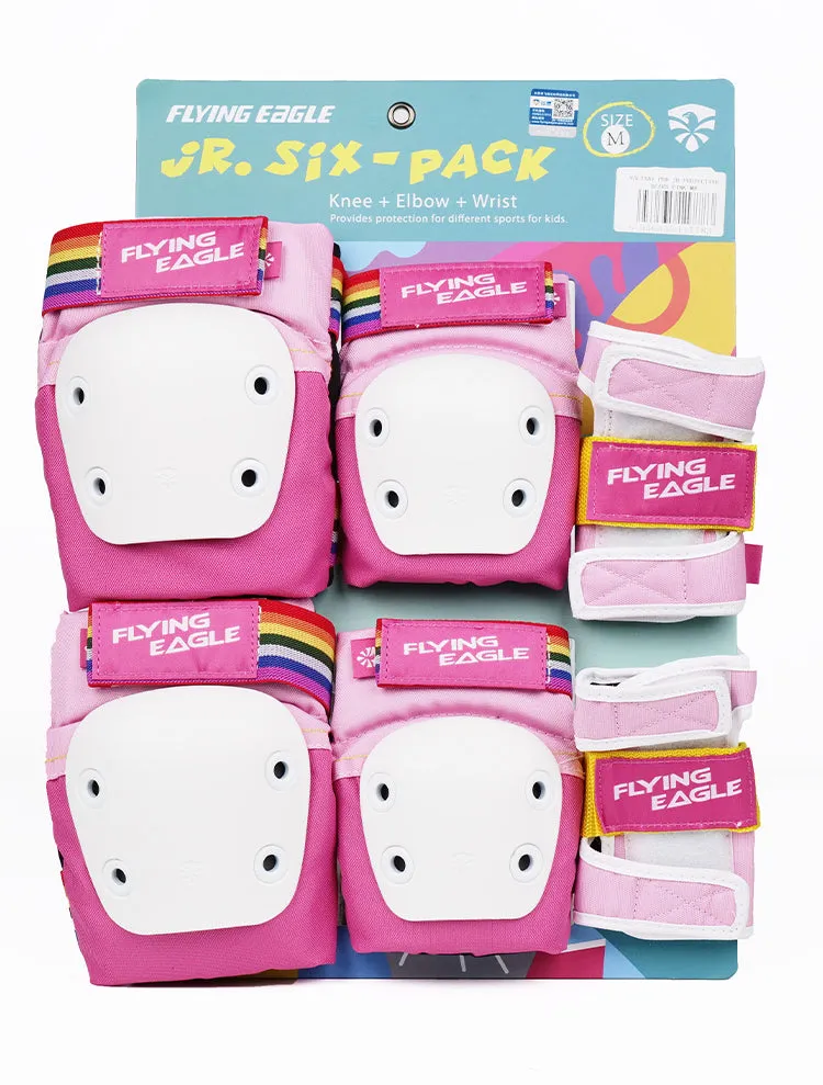 Flying Eagle Valiant Pro Jr beskyttelsessæt Rainbow Blue M