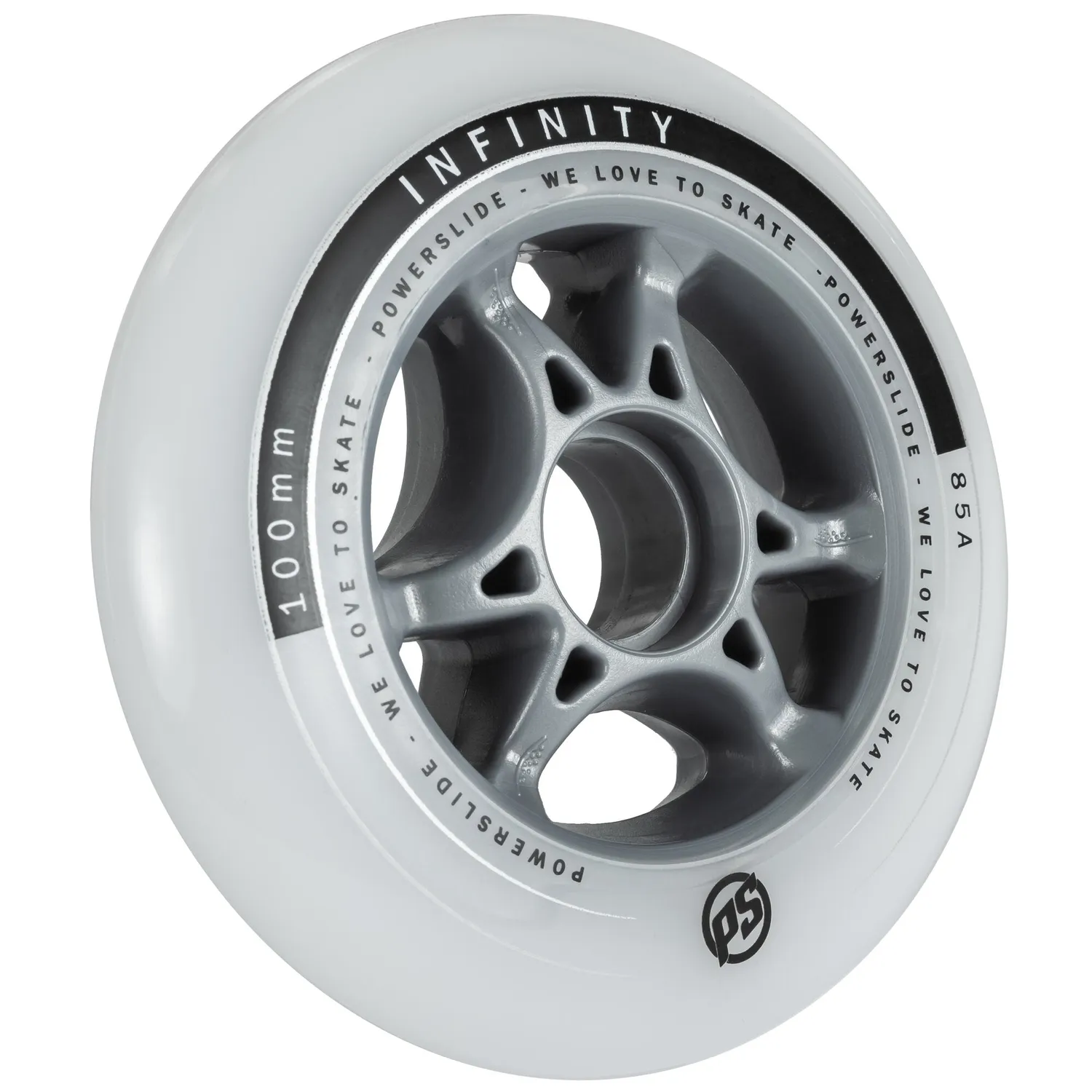Powerslide Infinity 100mm fitnesshjul 85A grå 4-pak