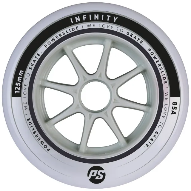Powerslide Infinity 125/85A hjul 6-pak smoky grey