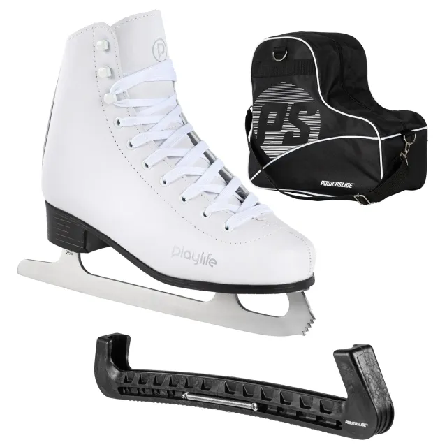 Playlife Classic White skøjter bundle med taske