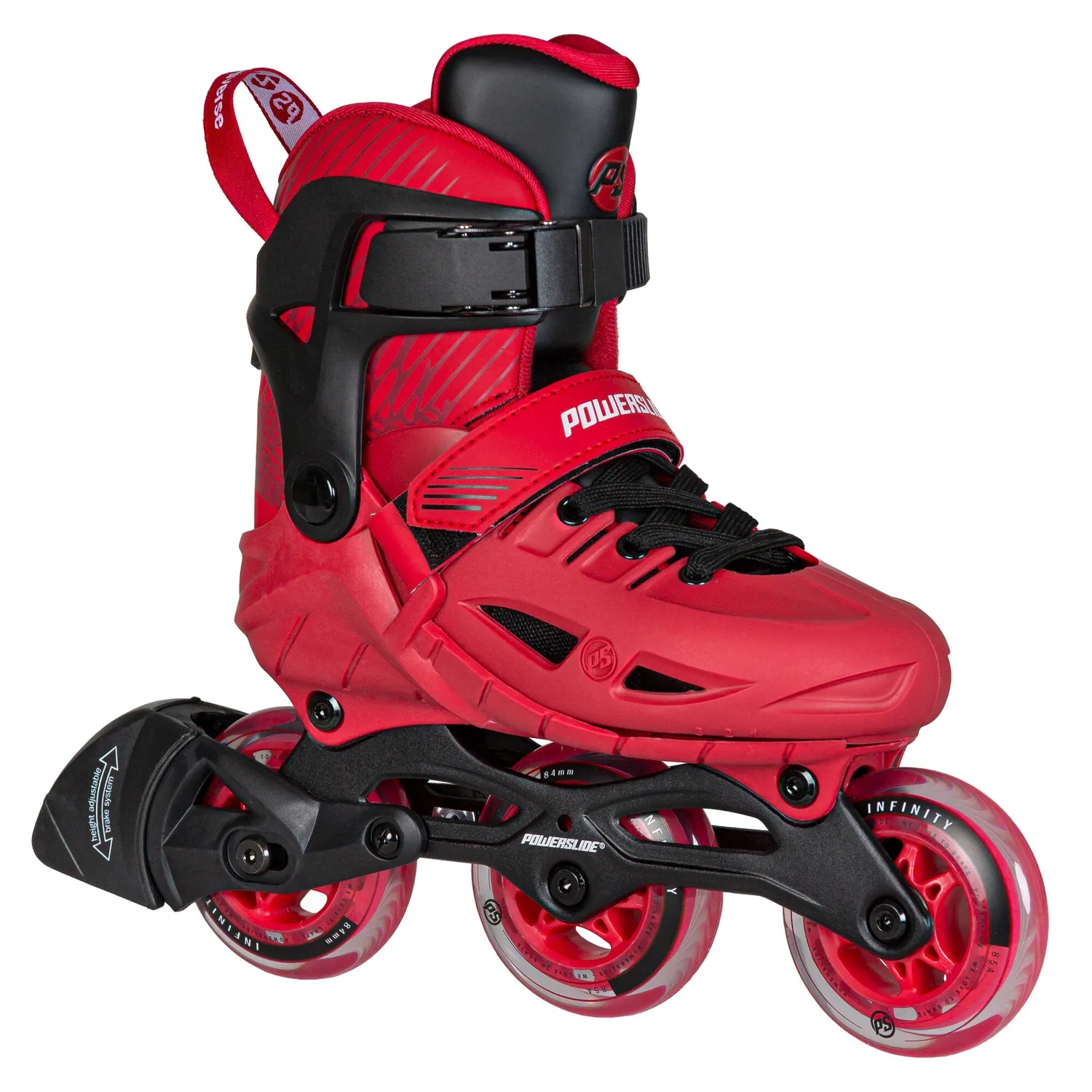 Powerslide Phuzion Universe Red 3-hjul børne inlineskøjte rød