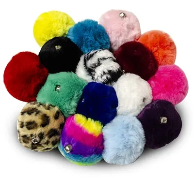 Sure-Grip Pom Poms pomponer sort par blød plys