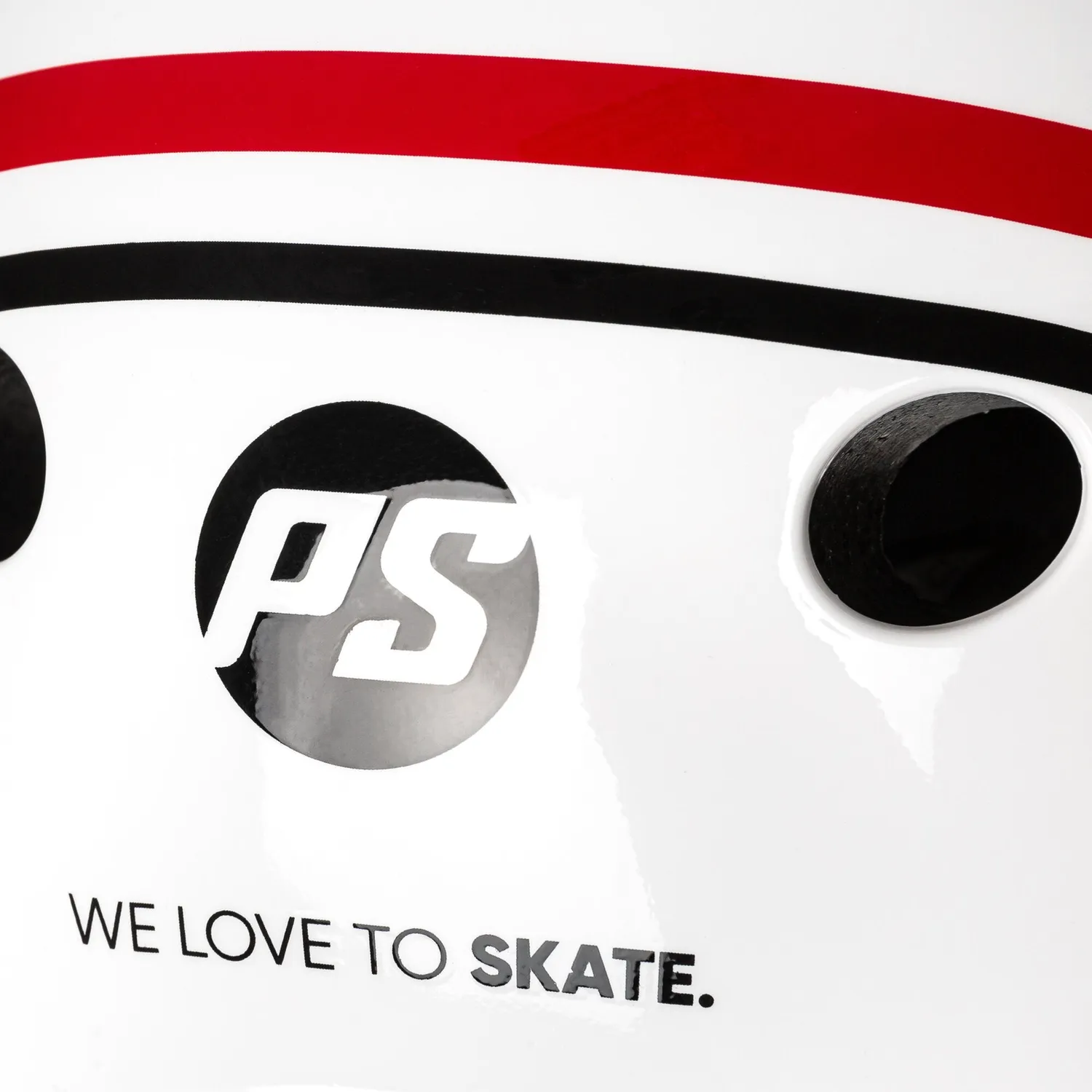 Powerslide Pro Urban Stripe hjelm hvid stribet