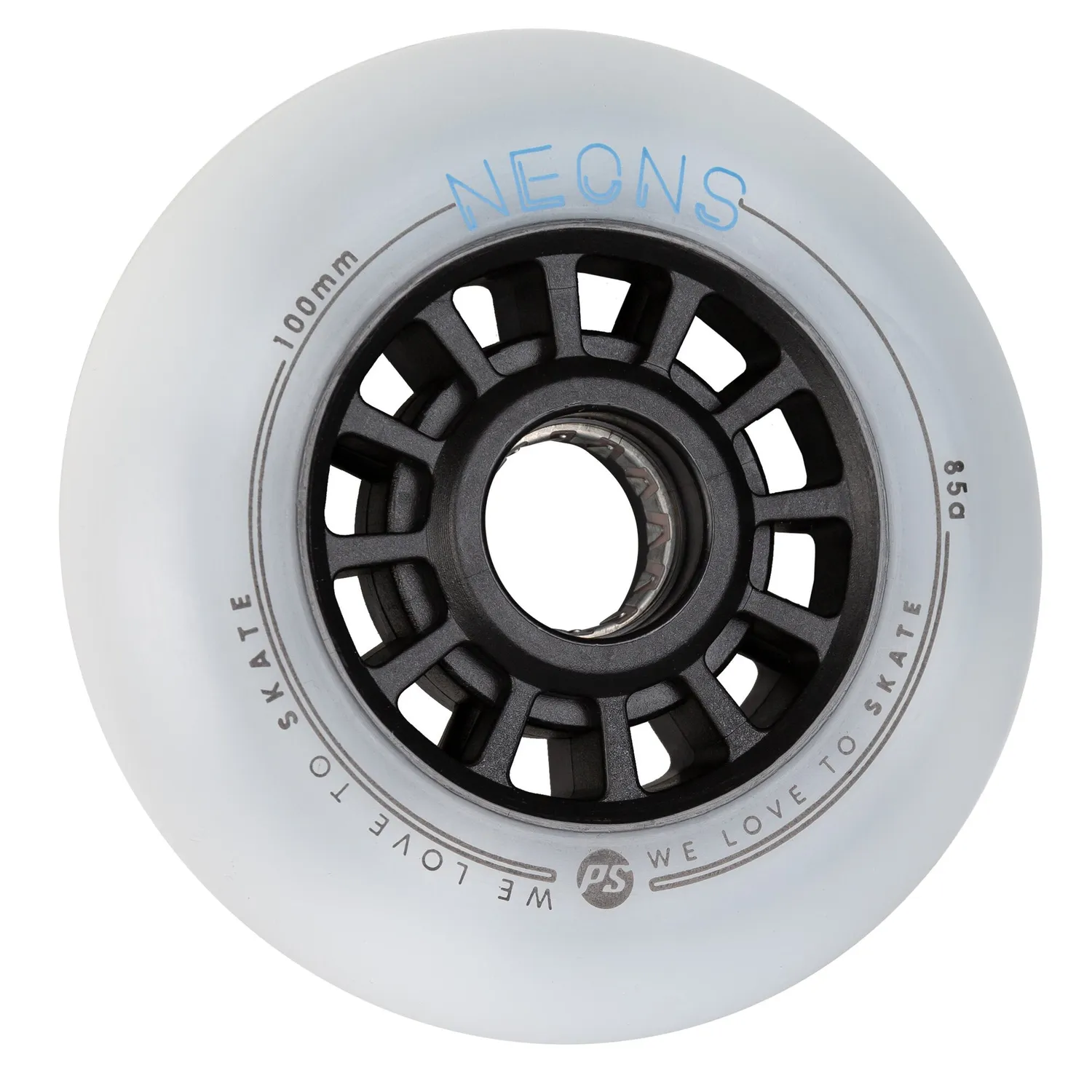 Powerslide Neons 100 85A LED hjul blå 3-pak med lys