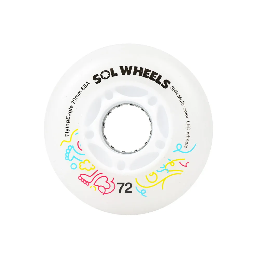 Flying Eagle Sol LED hjul multicolor 80mm 4-pak 88A