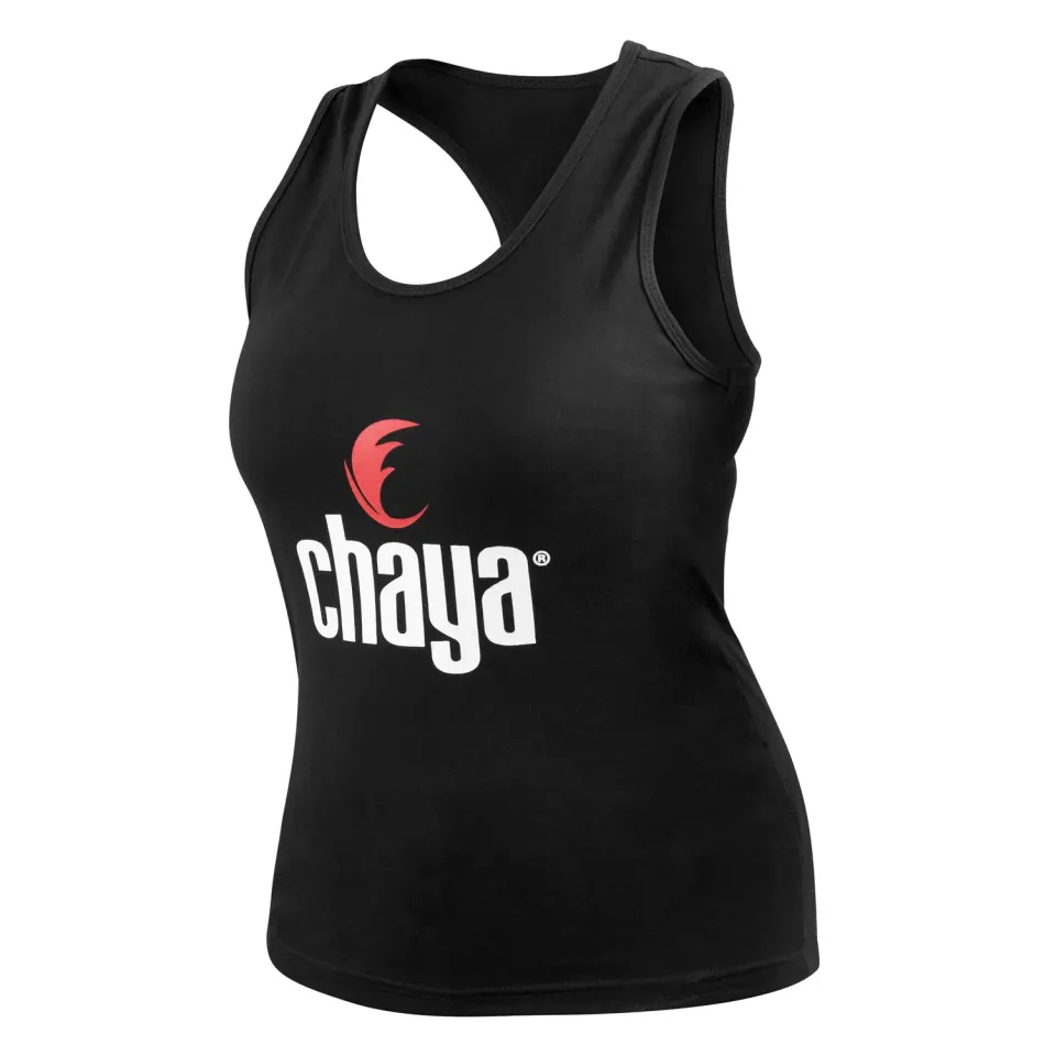 Chaya Logo tanktop bomuld sort racerback