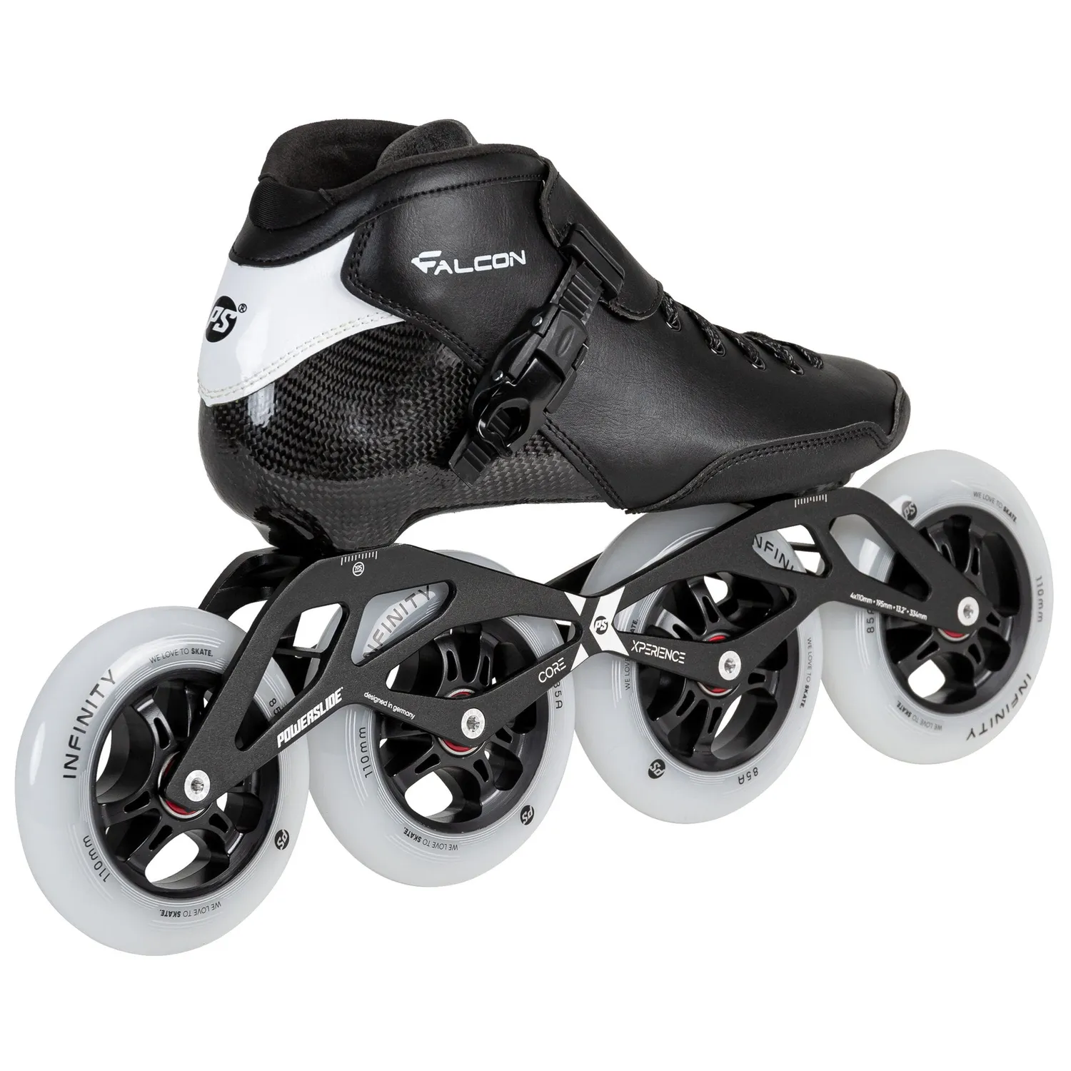 Powerslide Falcon 4x110 speedskøjter sort marathon