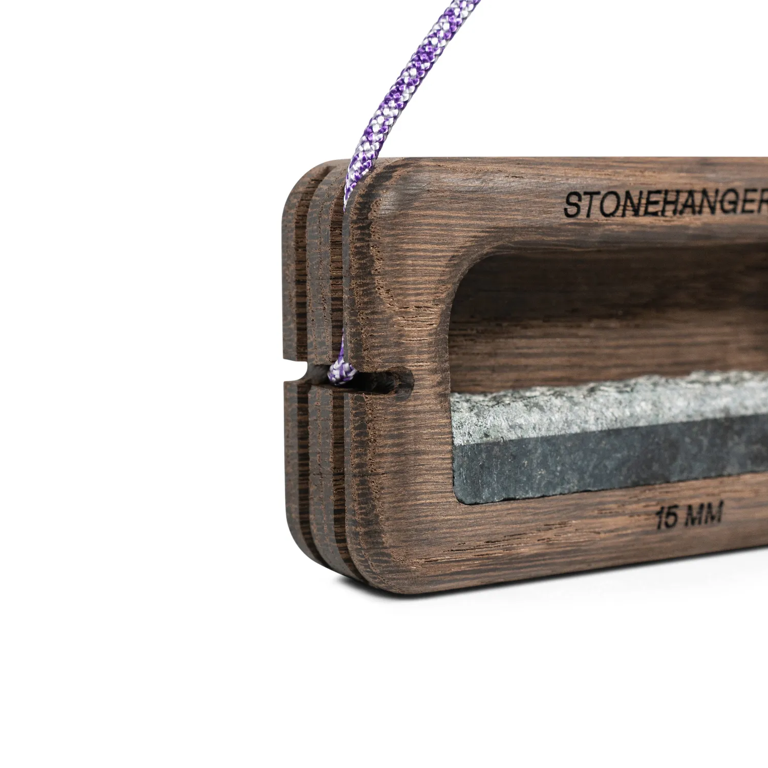 Nature Climbing Stone Hanger Mini hangboard røget eg uden gravering