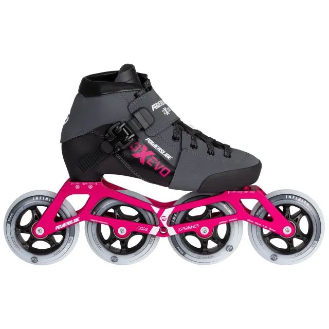 Powerslide Triple X Evo Hot Pink rulleskøjter 31-34 justerbar