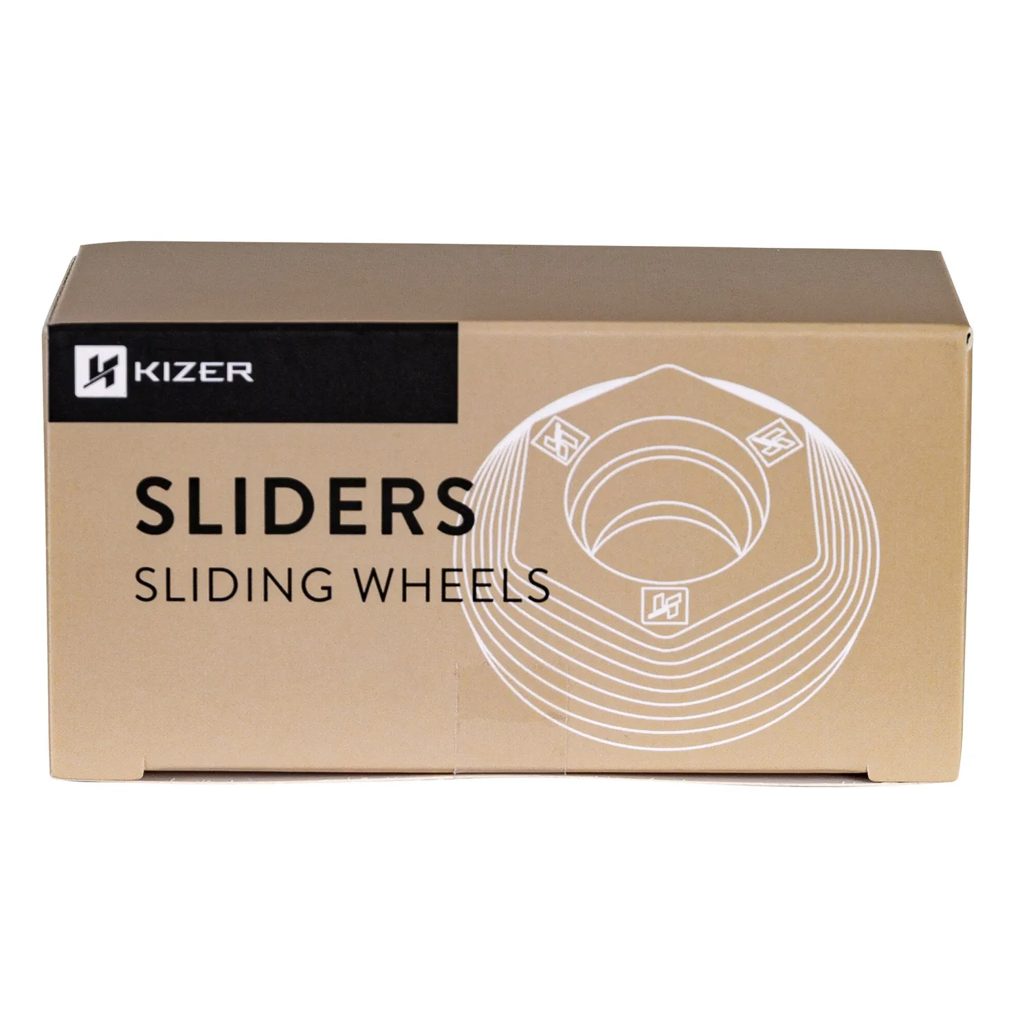 Kizer Sliders 49mm antirocker hjul 4-pak sort