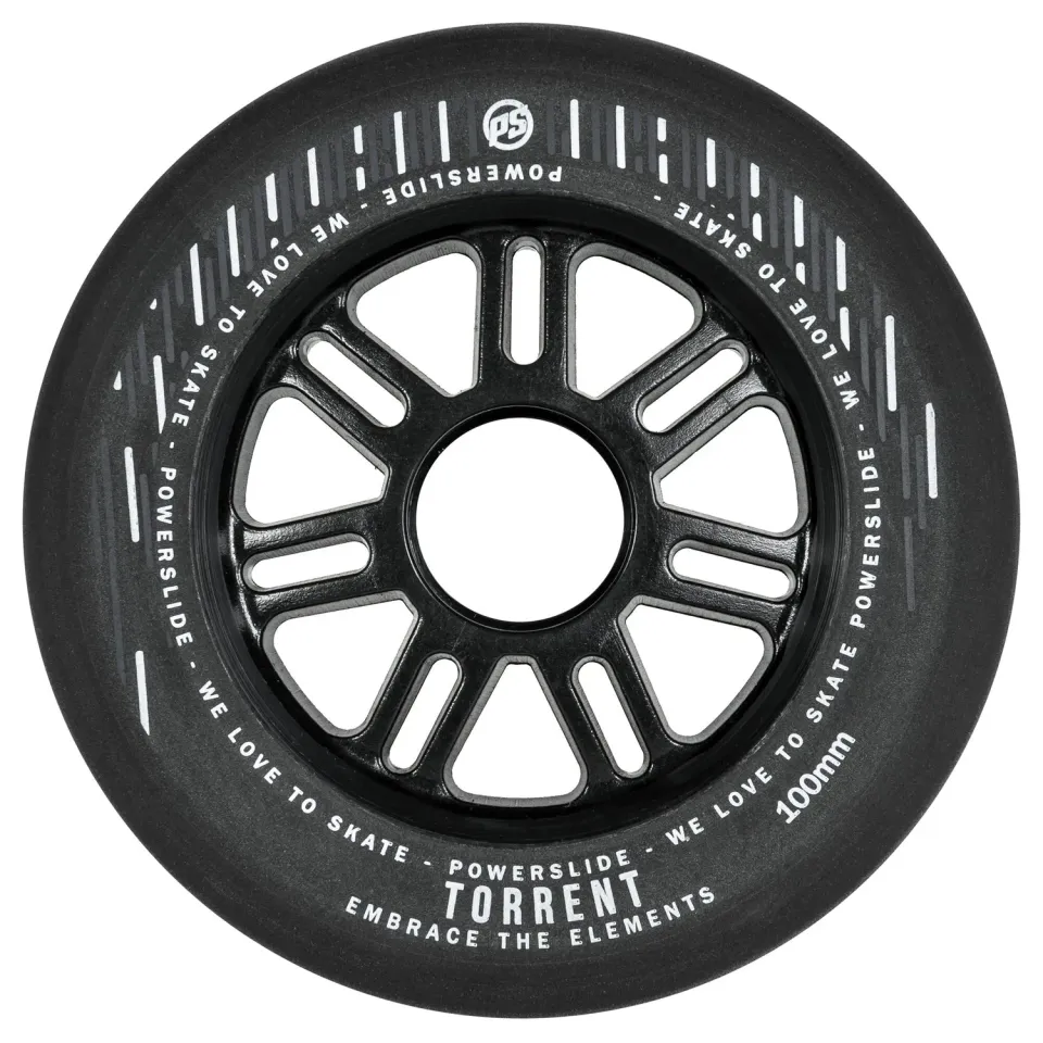 Powerslide Torrent 100 84A regnhjul 4-pak sort