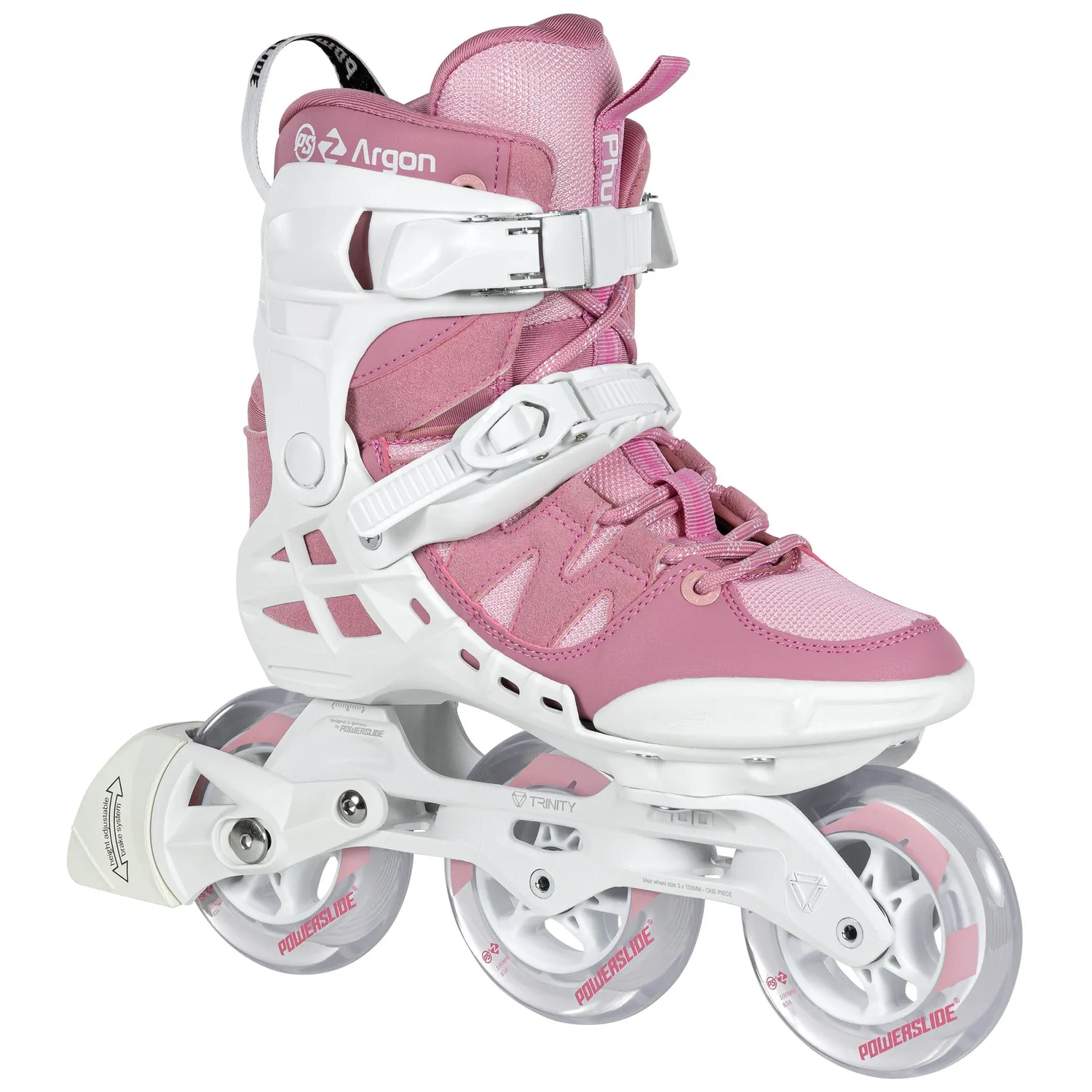 Powerslide Phuzion Argon Rose 100 fitness inlineskøjter lyserød