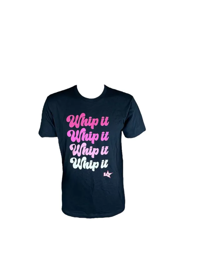 Labeda Whip It t-shirt sort multi bomuld/polyester Large