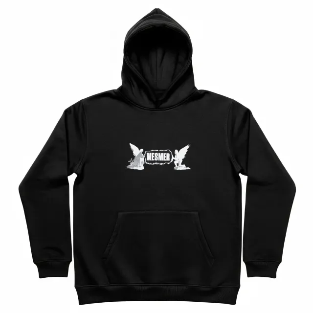 Mesmer Angel or Demon hoodie sort bomuld