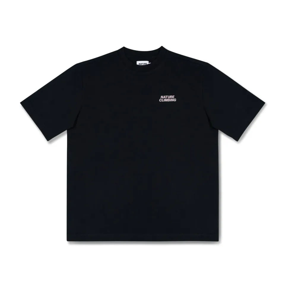Nature Climbing Horizon T-shirt dusty black økologisk bomuld