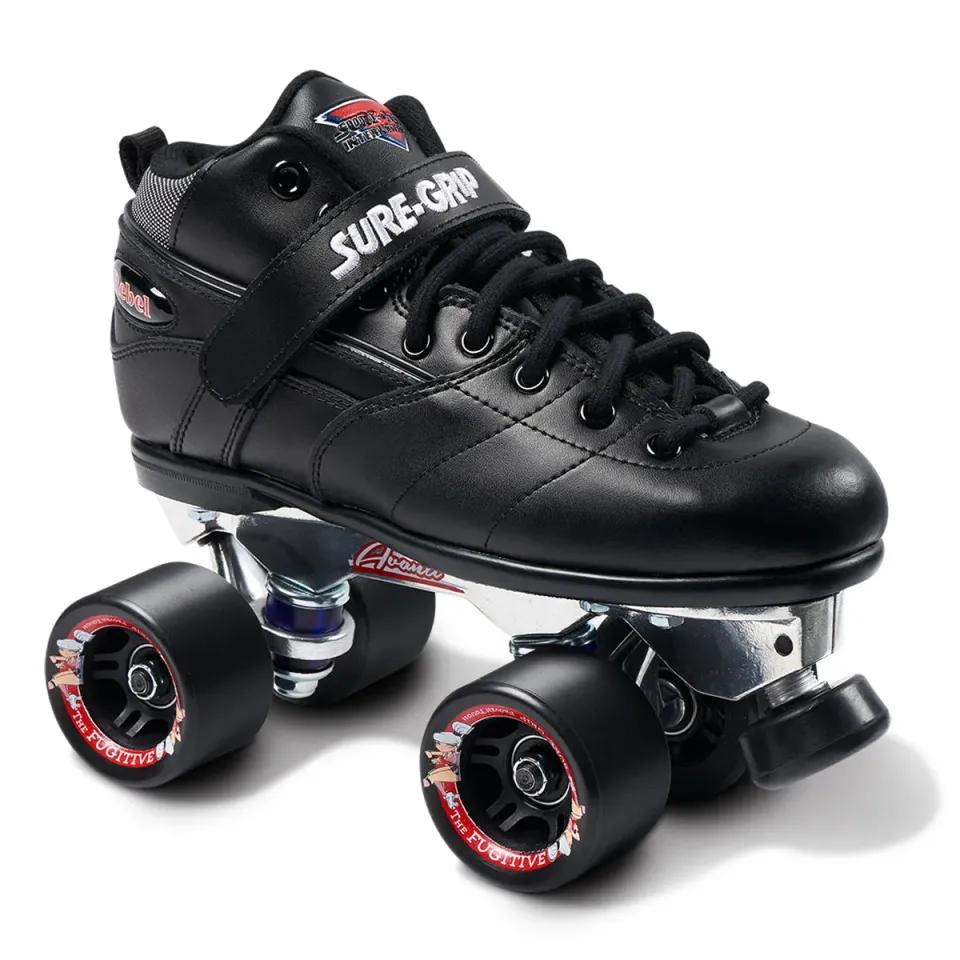 Sure-Grip Rebel Avanti Aluminum rulleskøjter mens 9 læder