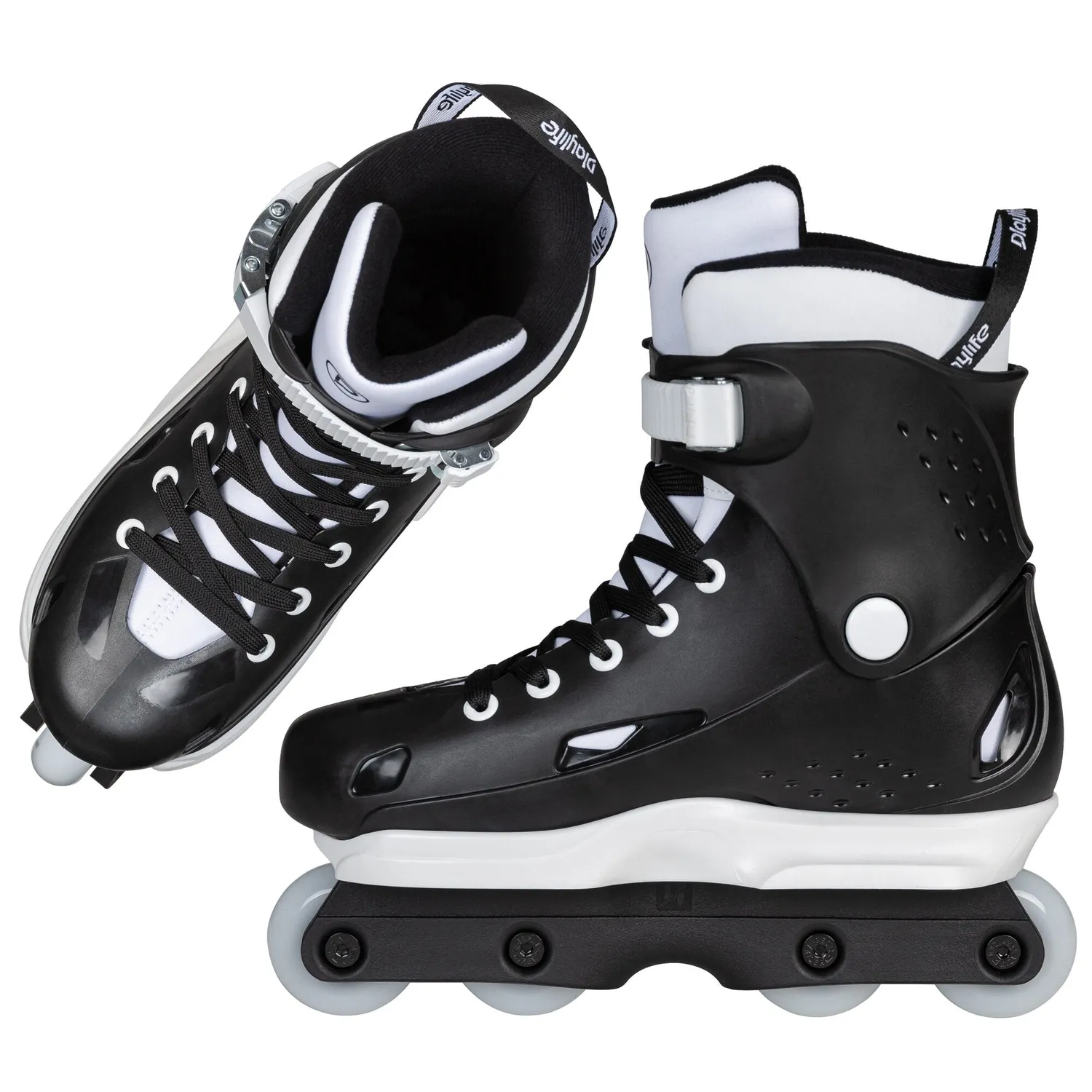 Playlife Reactor aggressive rulleskøjter sort-hvid