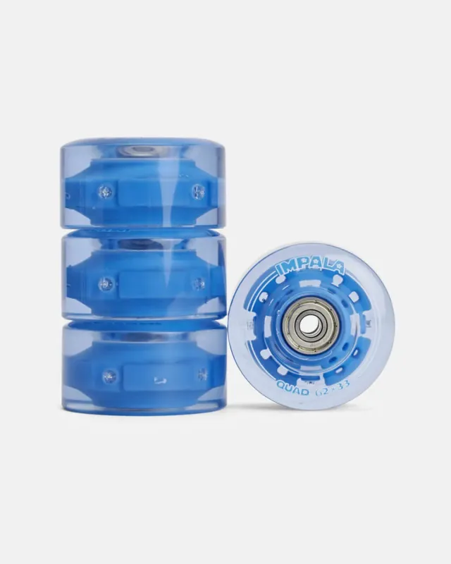Impala Light Up quad-hjul 4-pak Blå 62mm