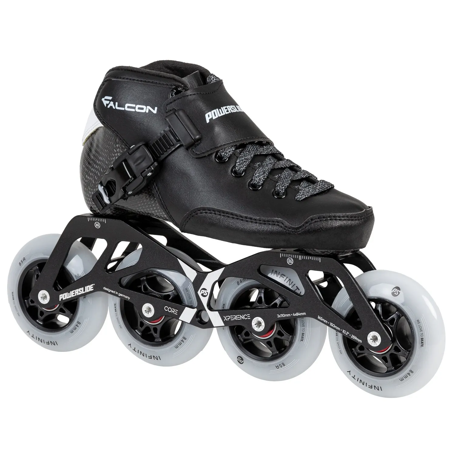 Powerslide Falcon 4x84 rulleskøjter børn sort speed