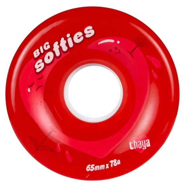 Chaya Big Softies hjul 65mm 78A rød 4-pak outdoor