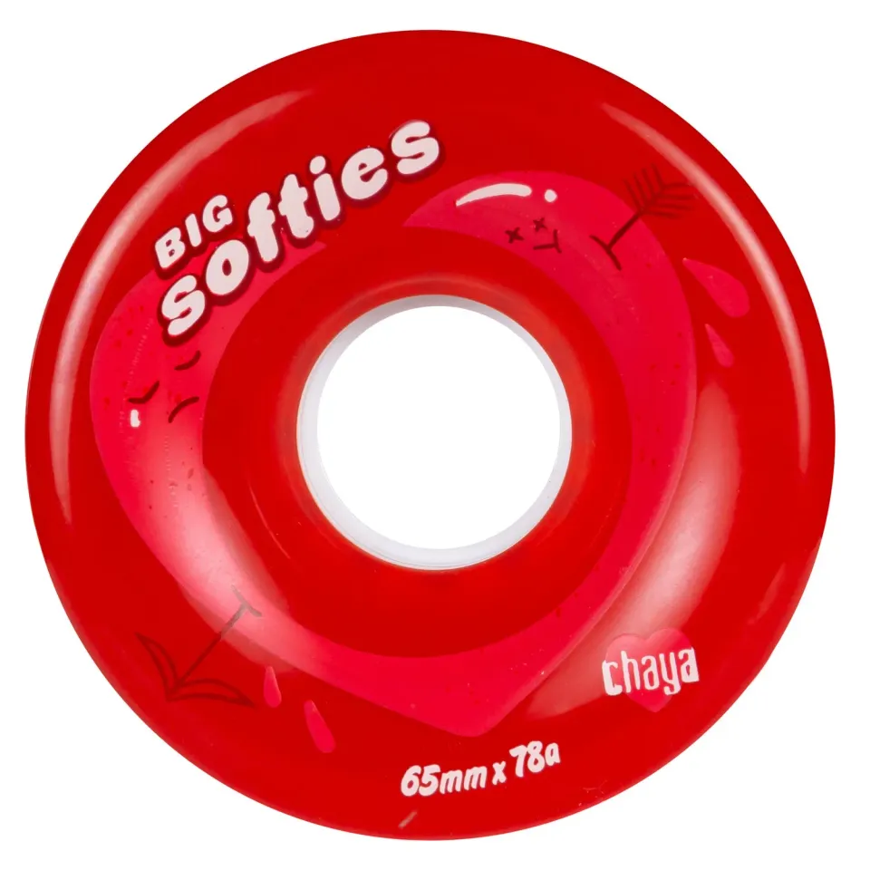 Chaya Big Softies hjul 65mm 78A rød 4-pak outdoor