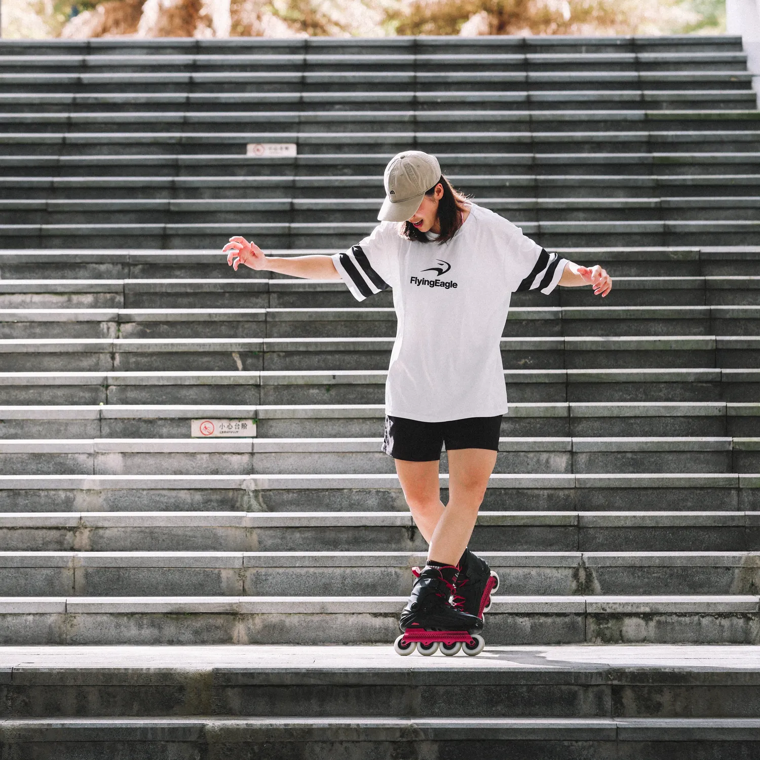 Flying Eagle Mesh T-shirt hvid bomuld