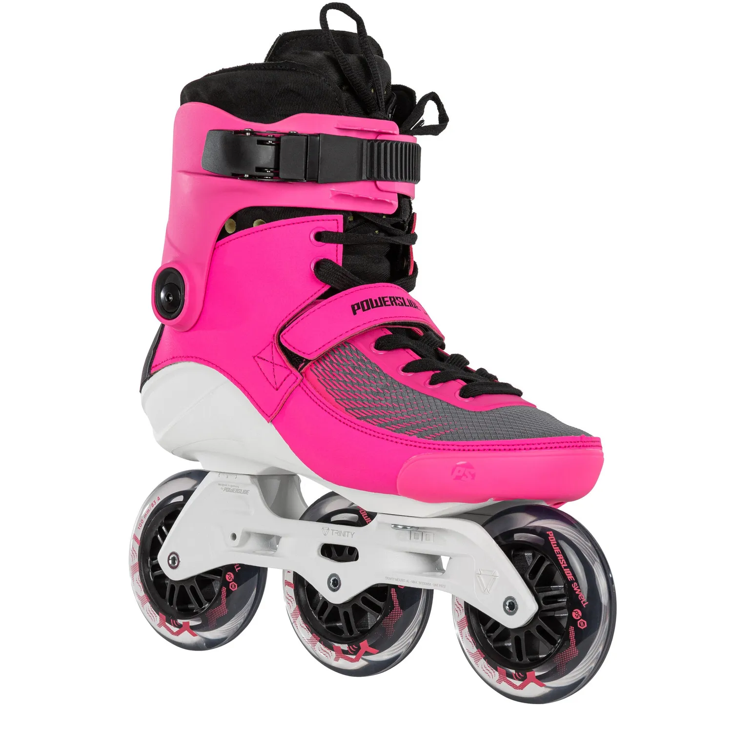 Powerslide Swell Electric Pink 100 rulleskøjter pink 3D