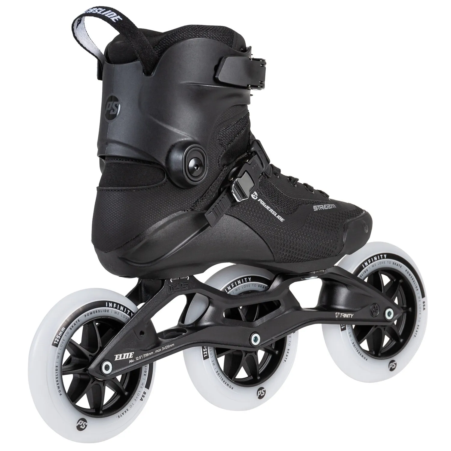 Powerslide Stream Classic 125 rulleskøjter sort 3x125mm marathon