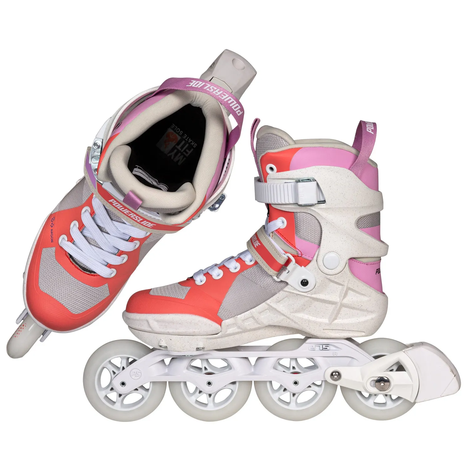 Powerslide Phuzion Argon Peach 90 rulleskøjter fitness