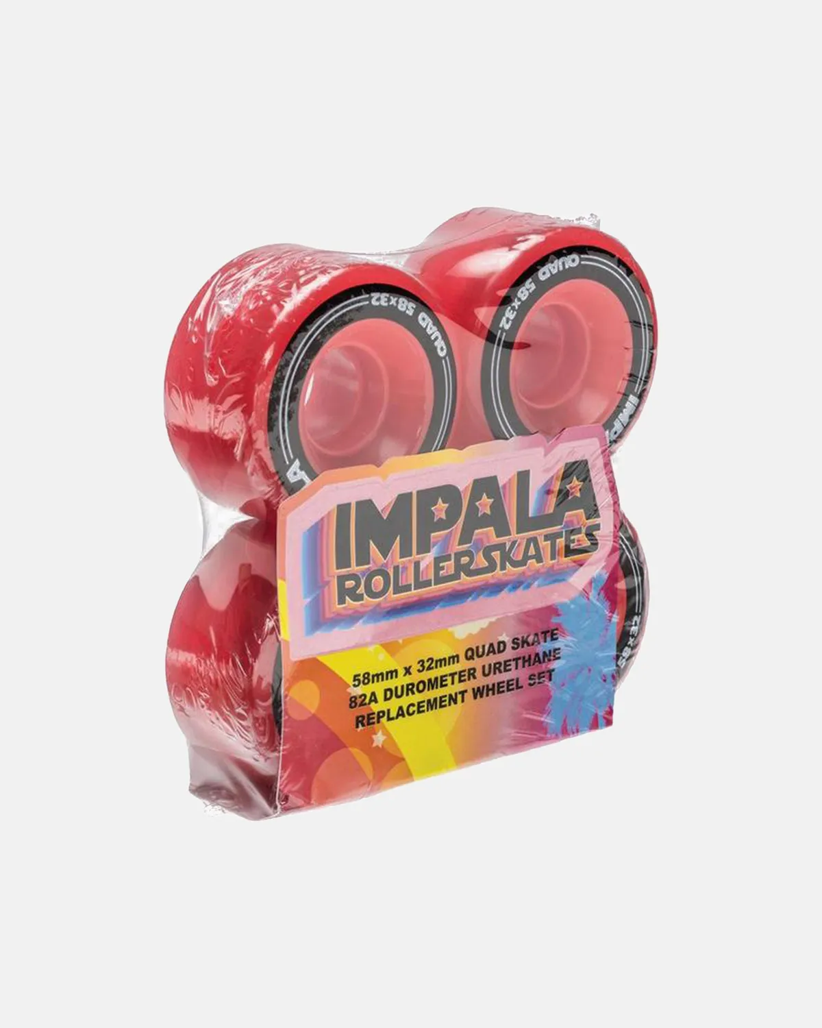 Impala Quad Wheel 58mm rulleskøjtehjul Rød 4-pak 82A