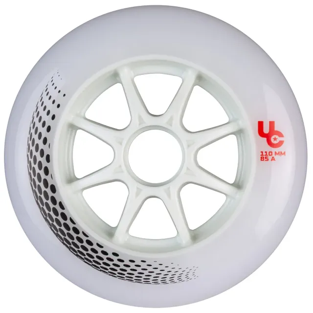 Undercover Vortex 110mm/85A inline-hjul hvid 3-pak hård