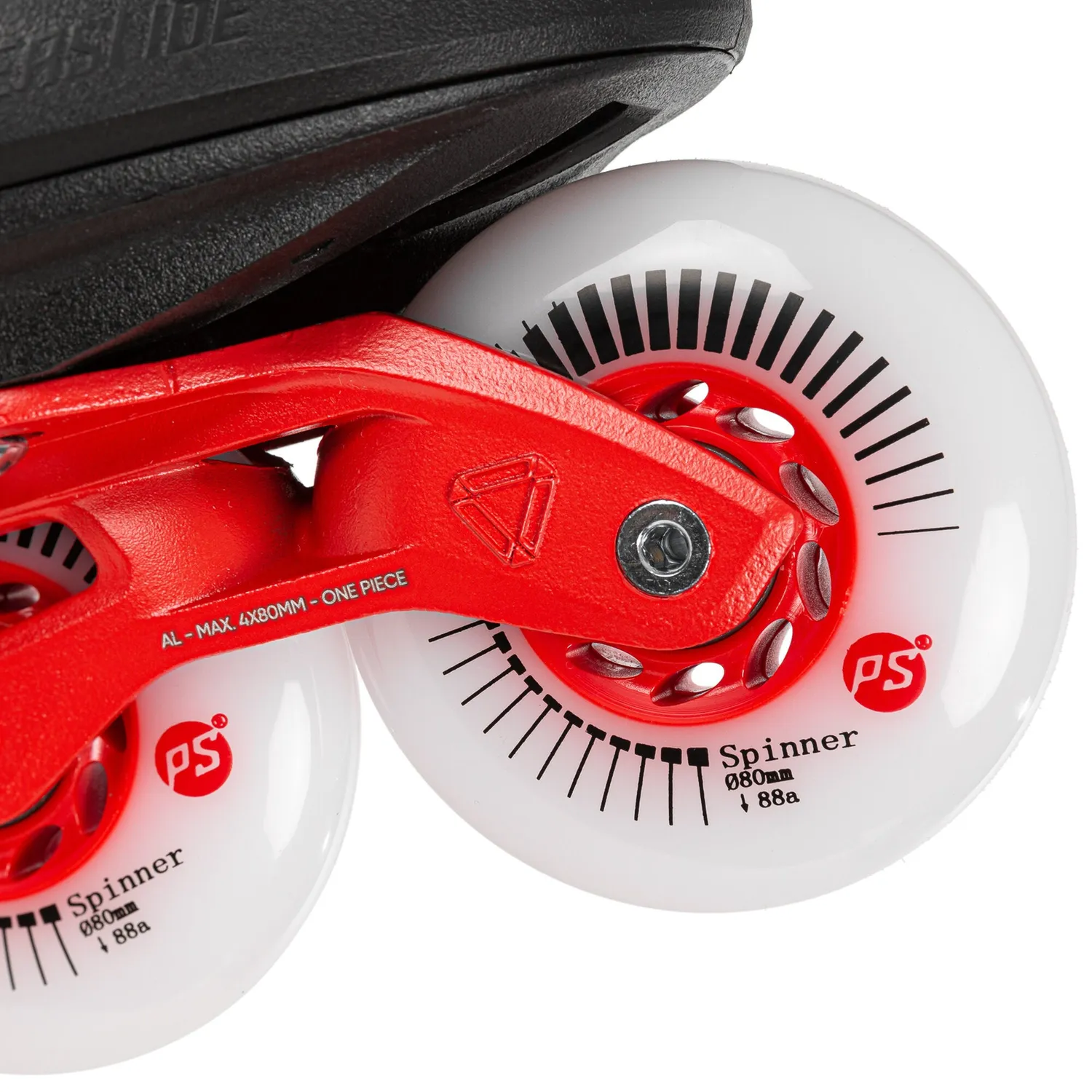 Powerslide Next Black Red 80 rulleskøjter sort