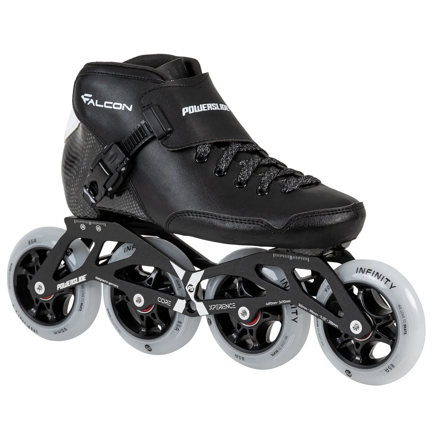 Powerslide Falcon 4x90 rulleskøjter sort speed
