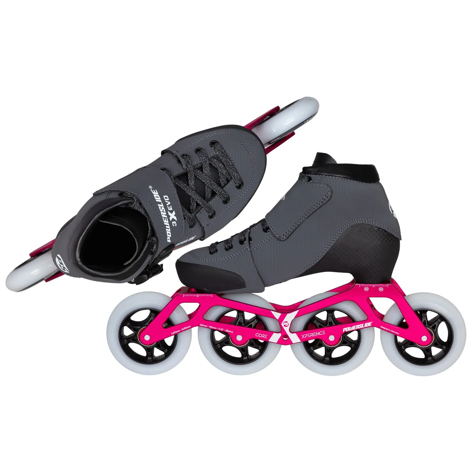 Powerslide Triple X Evo Hot Pink rulleskøjter 31-34 justerbar