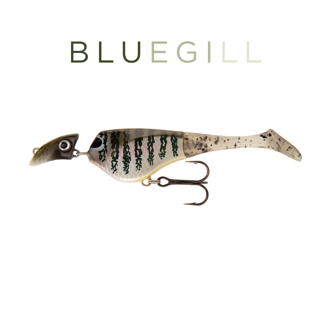 Headbanger Shad 4-1/2 swimbait Sinking Bleeding Ghost