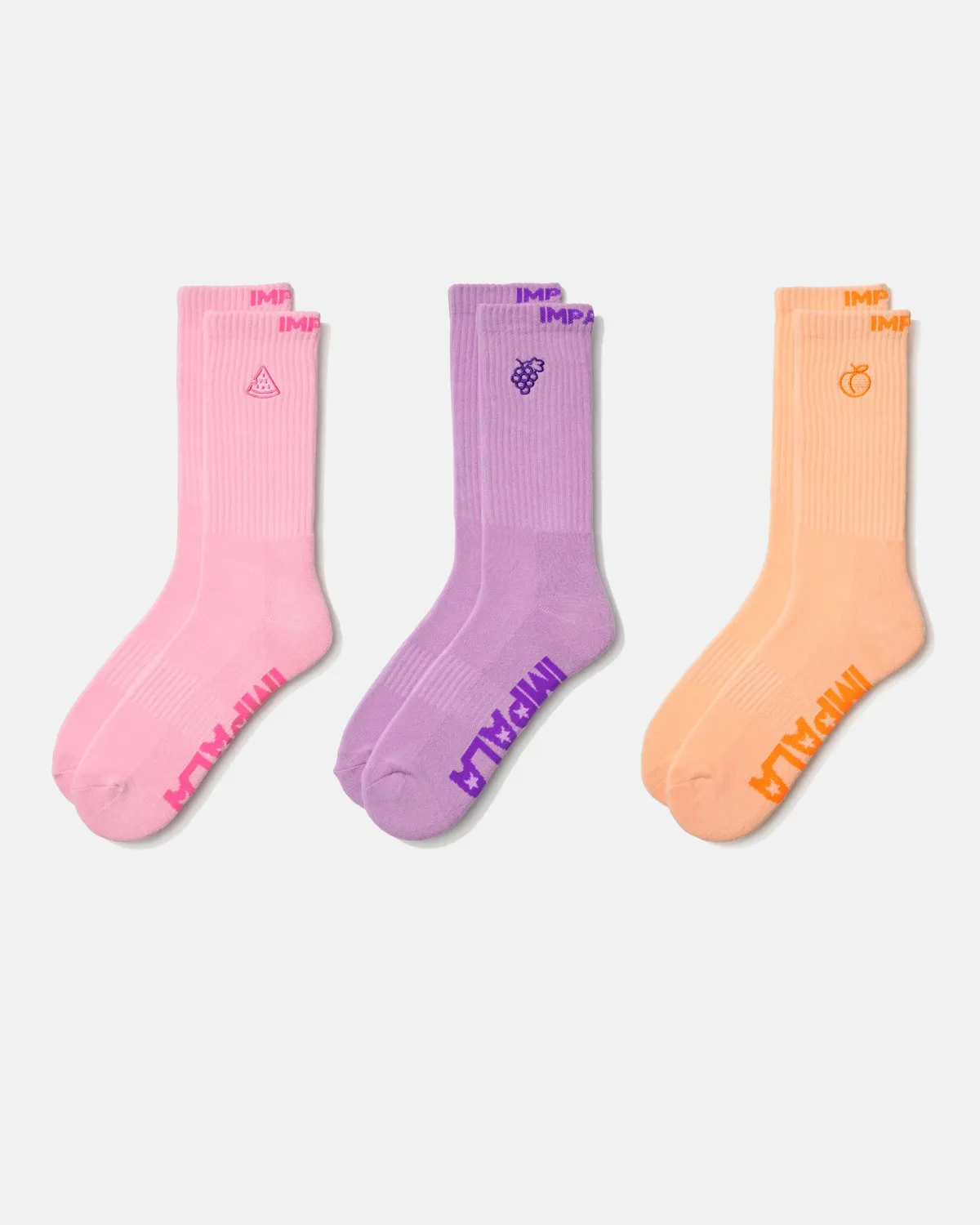 Impala Skate Sock 3-pak strømper Fruit bomuld