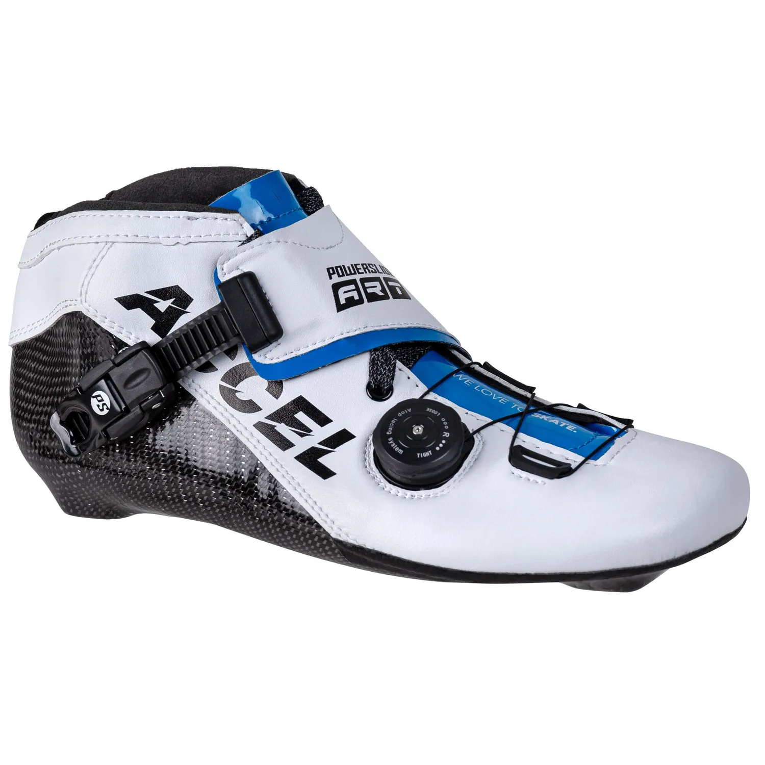 Powerslide Accel speedstøvle hvid carbon varmetilpas