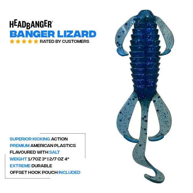 Headbanger BangerLizard softbait 4" 7-pak Okeechobee