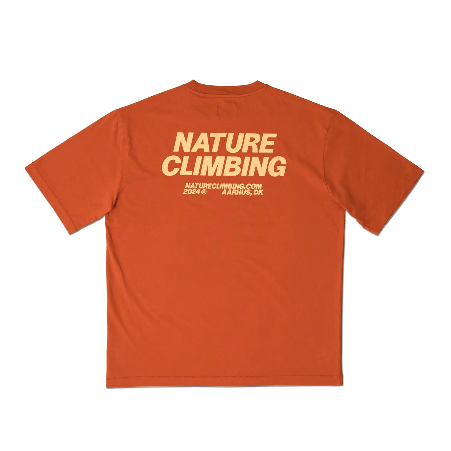 Nature Climbing Horizon T-shirt Dusty Orange økologisk bomuld