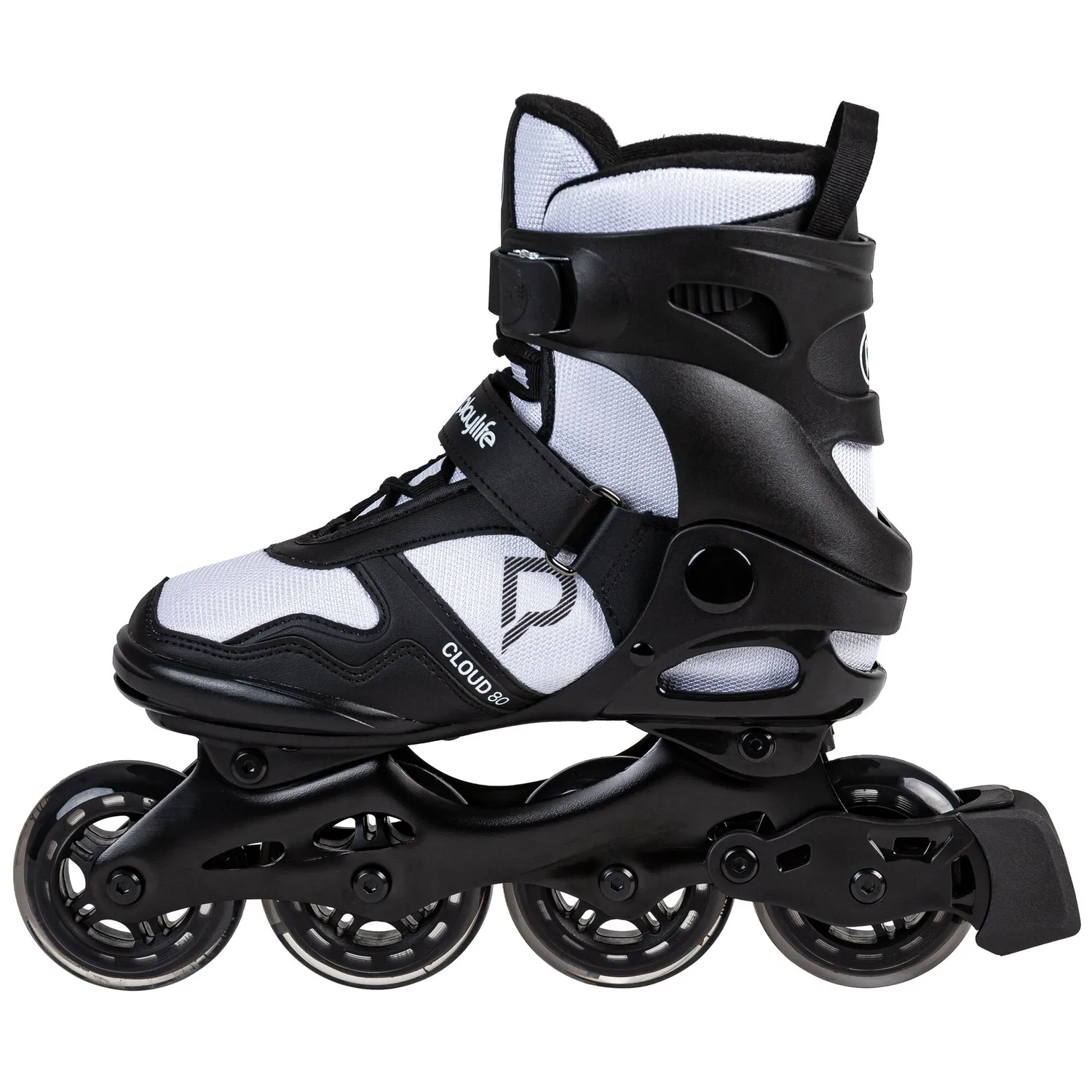 Playlife Cloud rulleskøjter Black/White softboot