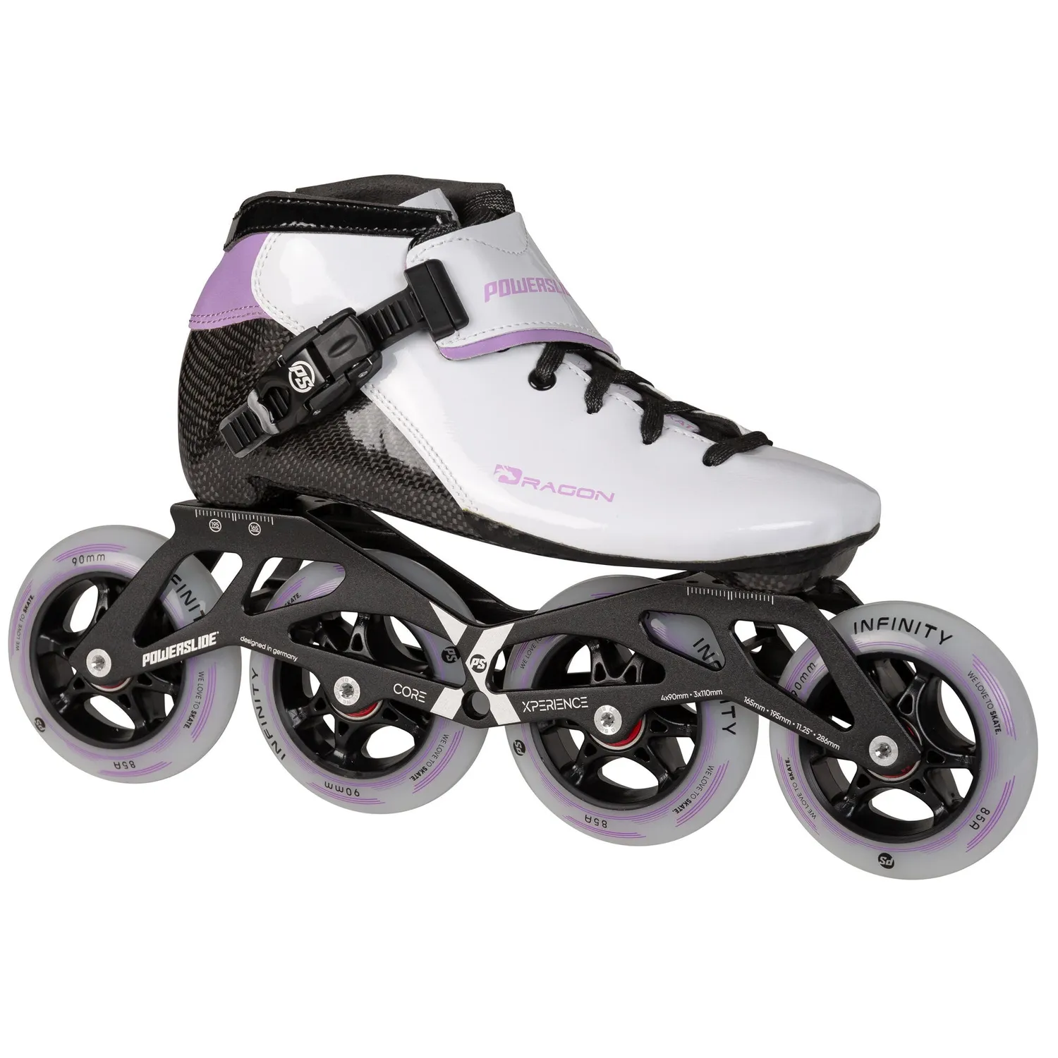 Powerslide Dragon 90 speedskøjter hvid børn
