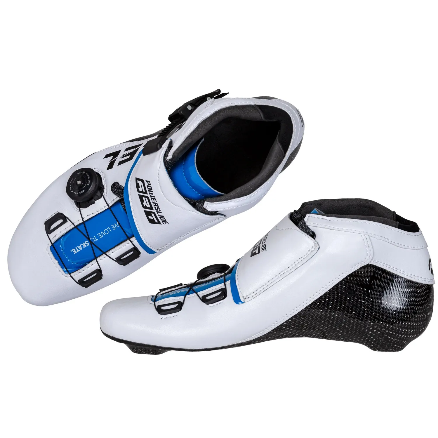 Powerslide Accel speedstøvle hvid carbon varmetilpas