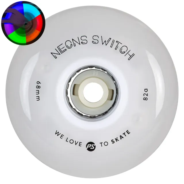 Powerslide Neons Switch LED 68/82A hjul 4-pak