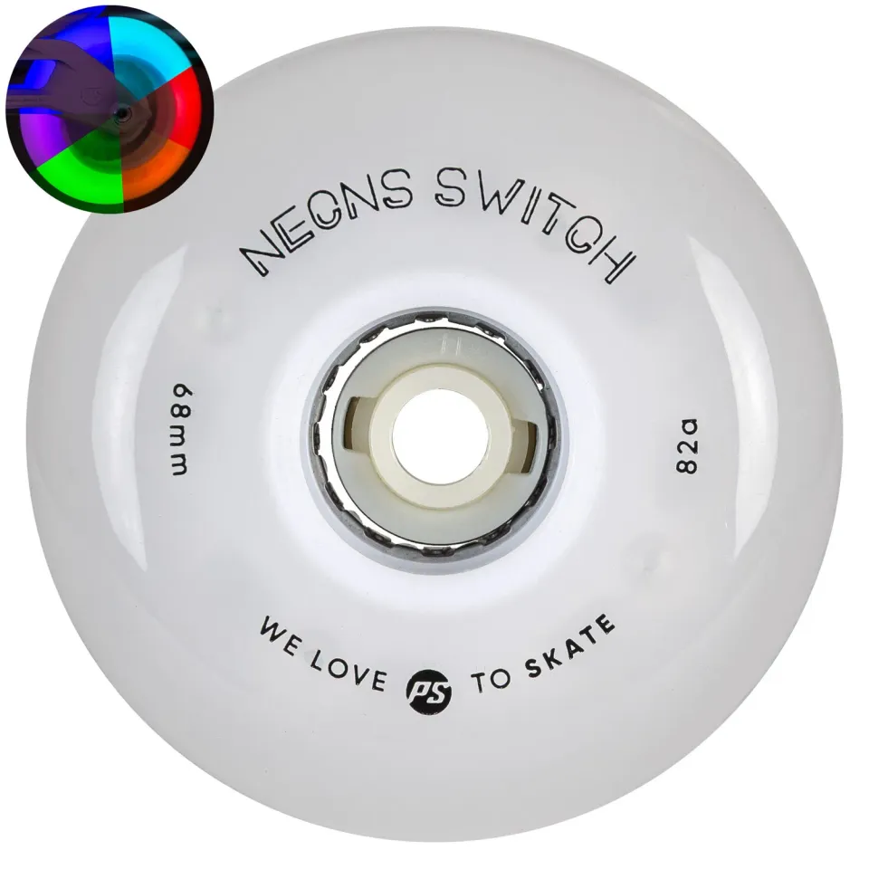 Powerslide Neons Switch LED 68/82A hjul 4-pak