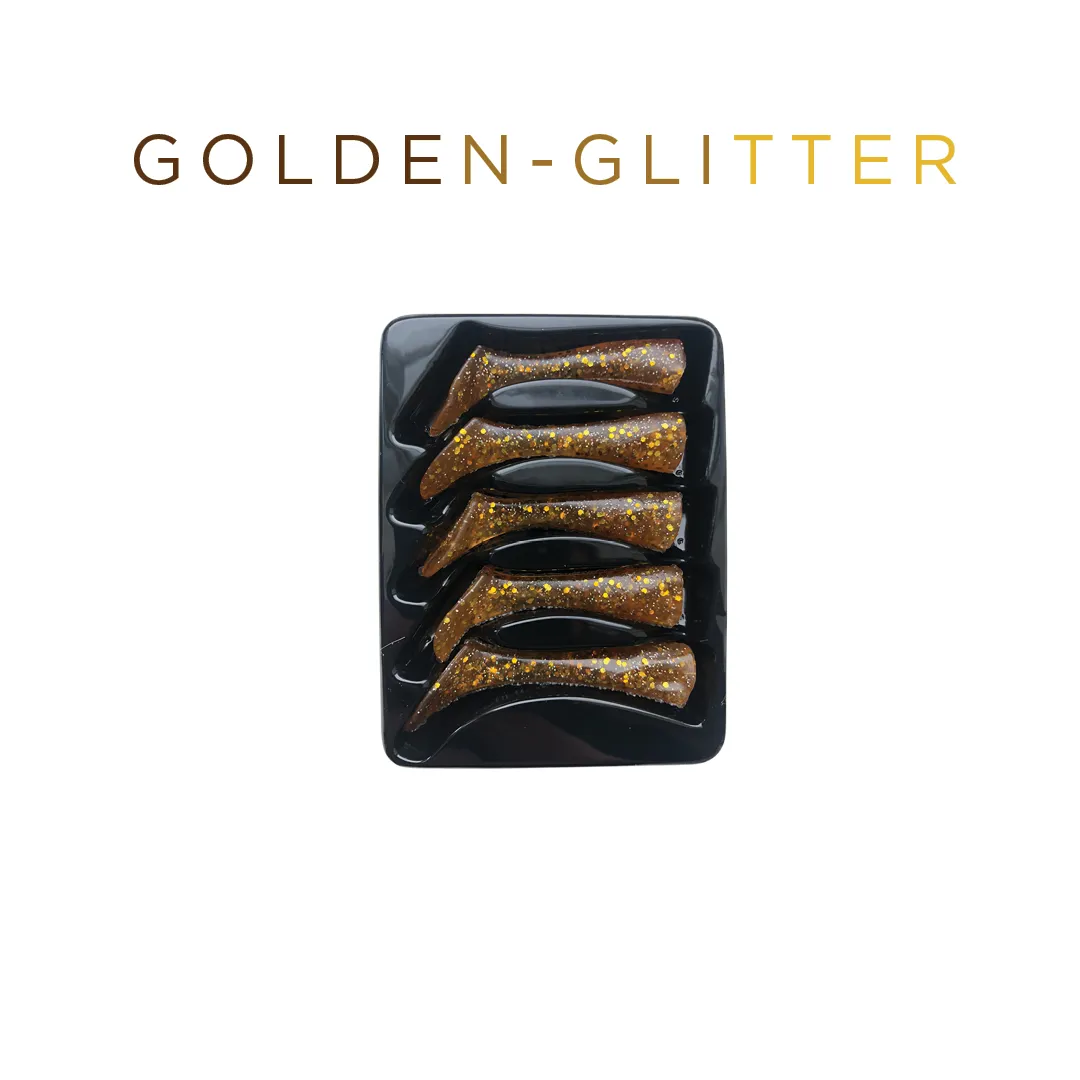 Headbanger Shad 4-1/2 gummihaler Golden Glitter 5-pak