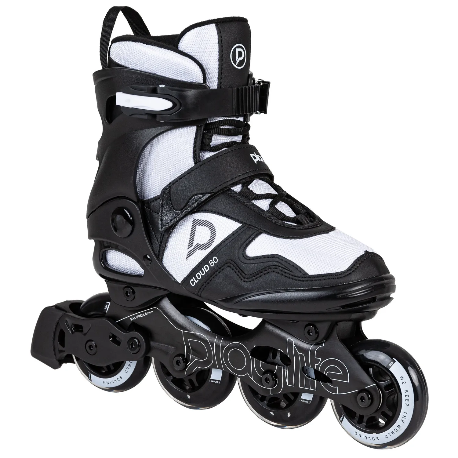 Playlife Cloud rulleskøjter Black/White softboot